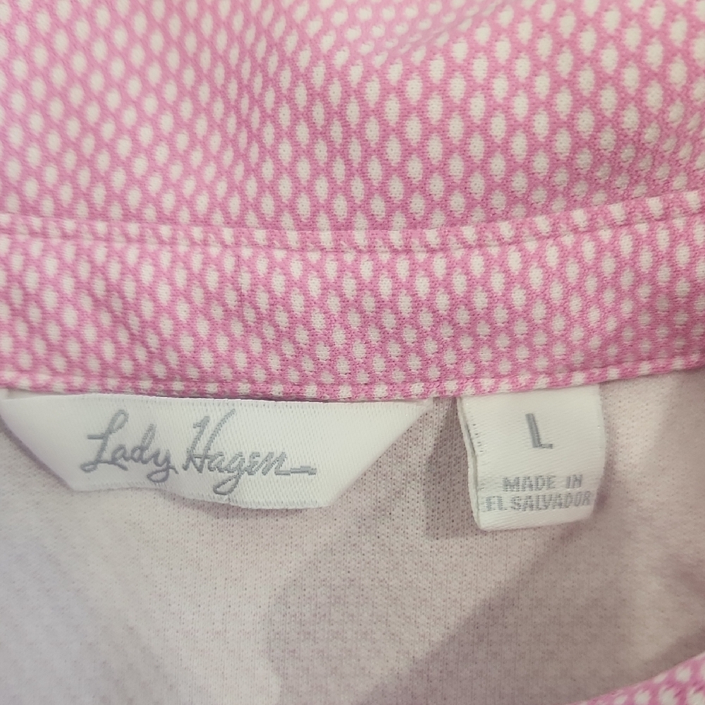 Lady Hagen Light Pink Short Sleeve Polo Shirt - Picture 2 of 3